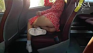woman flashes wet pussy on crowded bus