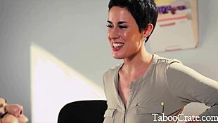 innocent teen intern bends for milf boss's husband pounding