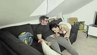 horny sluts anja and amelia finger lick fuck in gaping threesome