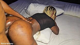 Local ebony slut rides big black cock doggystyle missionary