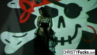 Hot Christy Mack fingers tight wet ass pussy