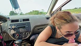 yo ever tried a deepthroat blowjob crammed in a tight car space?