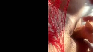 latina in red body slams dildo deep moanin orgasmin wild