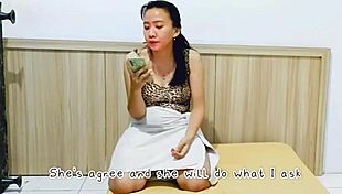 young asian widow slams her tight shaved pussy on my cock hard