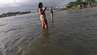 priscila nicoly beach sluts fucked public double doggystyle orgy?