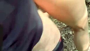 he drags her into the forest so she can suck his cock dry and swallow every drop of cum