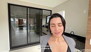 Big ass latina realtor bends over kitchen counter for doggystyle deal closer