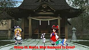 sanae sneaks a wild fuck with cirno in hilarious touhou comic parody action