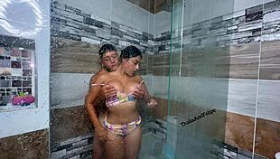 Latina with Natural Big Tits Gets Fucked Hard Post-Pool in Steamy Creampie Session