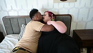 ssbbw ashley garland's fat ebony ass gets bareback dicked down deep by finnish interracial lover.