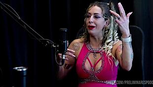 best julia fontanelli moments on podcast teasing in sheer red lingerie 😍🔥 handjobs orgasms!