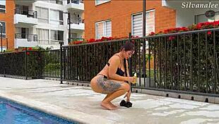 Silvana Lee Invites Hard Doggystyle Slam from Neighbor Model!