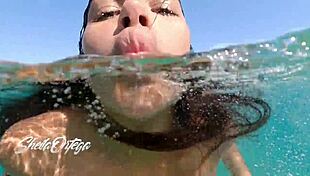 Pornstar sheila ortega sucks fucks underwater snorkeling poolside 🌊🍆