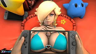 big tits bounce in wild titty fuck switch up