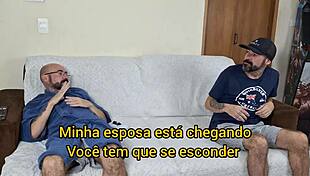 Cuckold calls friend to watch wife and joins sex