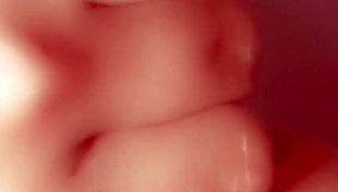 Japanese babe gulps monster cock cum close-up