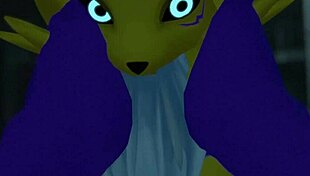 who's railing renamon's furry pussy outdoors?