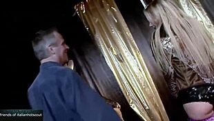 Two shaved sluts ride old man's monster cock cowgirl, doggy, swallow cum