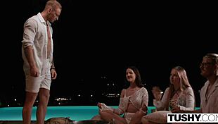 Tushy Yoga Babe Begs For Deep Anal Fill In Her Tight Ass Debut!