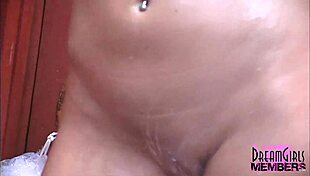 Raw shaves brunette asshole smooth in outdoor shower