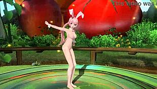 Megurine Luka's Full Nude Bunny Costume Reveals Massive Tits And Ass