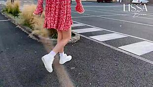 woman flashes wet pussy on crowded bus