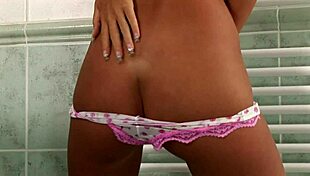 blonde beauty's shower dildo masturbation floods her with ecstasy