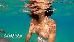 Pornstar sheila ortega sucks fucks underwater snorkeling poolside 🌊🍆