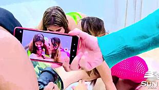 two sluts samantha lary take big cock threesome bts pounding