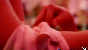 Amelia's All-Natural Tits Exposed Posing Naked on Bar Counter