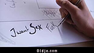 My young brunette heart races giving old teacher this intense fuck-break cum in mouth