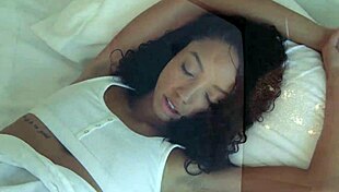 Intimate morning pool bath with alexis tae sensual kiss