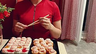 stepmom's fat ass and shaved pussy steal the date no panties upskirt tits exposed beautiful housewife orgasm