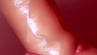 Japanese babe gulps monster cock cum close-up