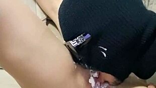 whipped cream dripping off this hoe's pussy and tits... yummy?