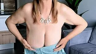 mature pussy spread wide open in close up view