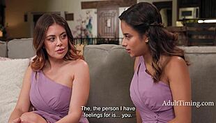 Colombian Step Mom Vivianne DeSilva Fingers and Licks Tiny Stepdaughter Isabella Jules Pussy