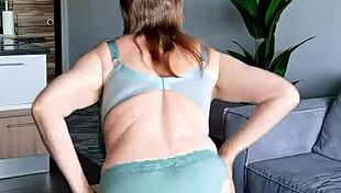 mature pussy spread wide open in close up view