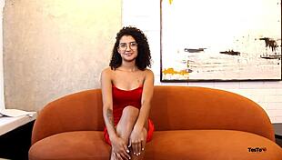 Making this athletic brazilian babe squirt hard in casting test part 1!