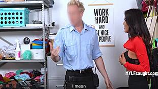 Jena LaRose, can you believe this Asian milf's desk anal blackmail by cop?