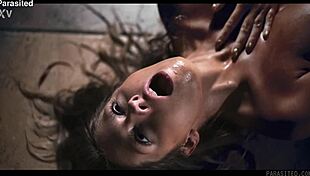 Tiny Sex-Addicted Chick Rides Monster Cock Cowgirl Hard with Feet Worship