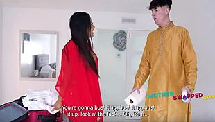 latina desi stepmom sasha pearl swaps with brandy salazar as ethan seeks pounds mike ox hard