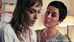 innocent teen intern bends for milf boss's husband pounding