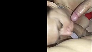 Colombian wife deepthroats cock in homemade casting trio slap lick