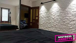 mistress smokes blows on black strapon where's my sub i need to fuck your ass now