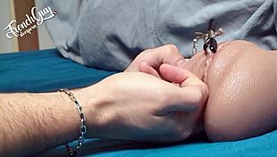 french dom tongues ass clamps pussy spews insults