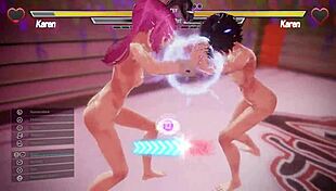 these lesbians go at it hard fingering kissing and squirting in their intense battle