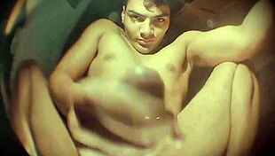 close up juicy cumshot hits your face after stroking dick and ass