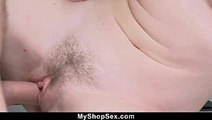 troublemaking teen got caught shoplifting now she's bent over in security crying during rough doggystyle fuck... myshopsex