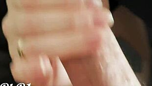 Redhead Milf Caresses Cock with Tongue Until He Cums